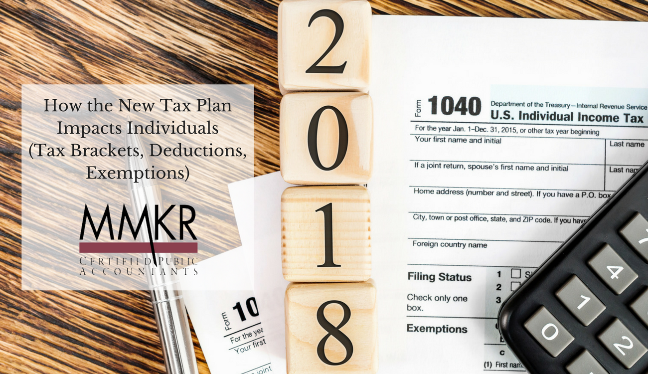 How the New Tax Plan Impacts Individuals (Tax Brackets, Deductions